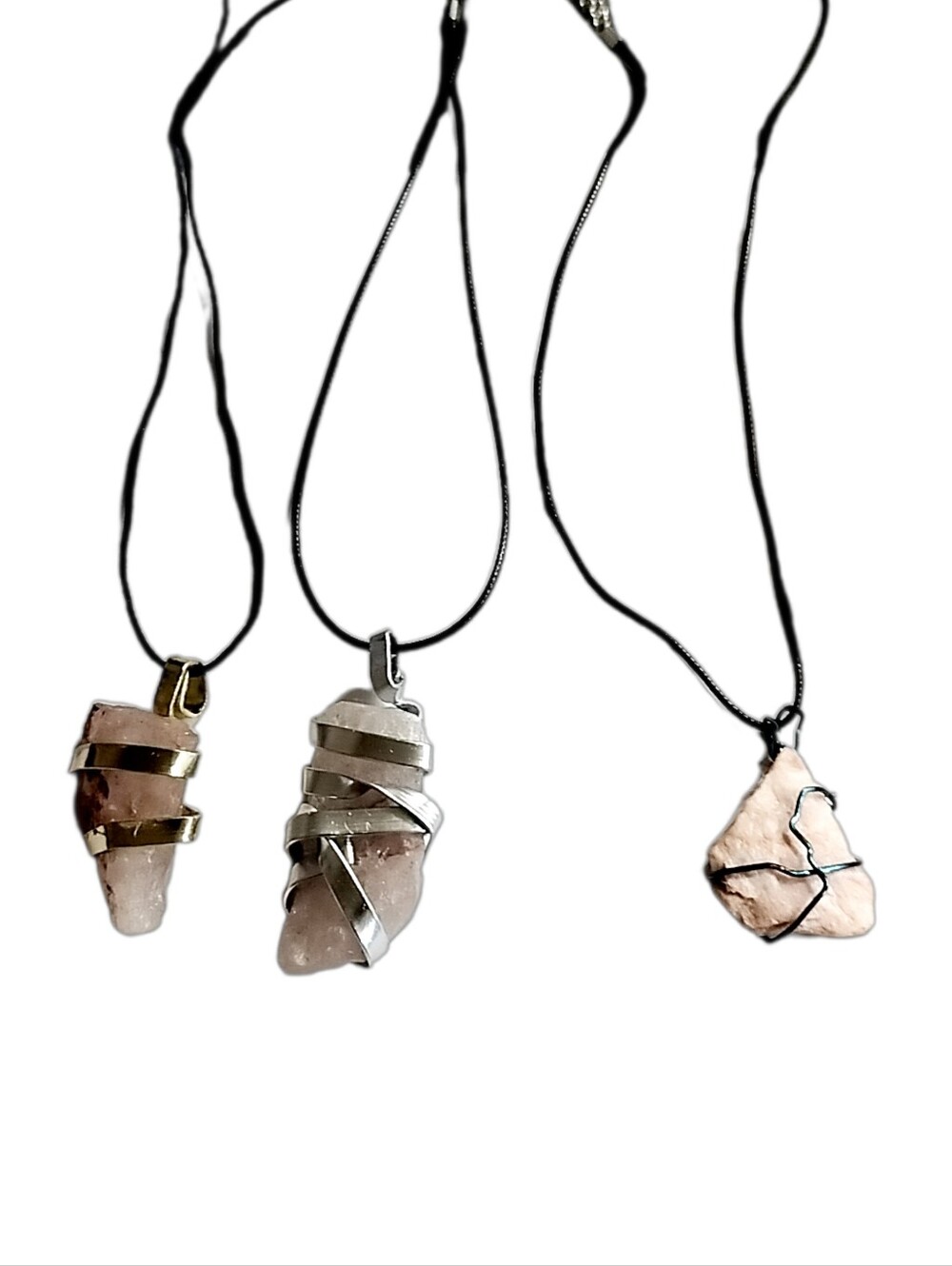 Bundle of Unisex Hand Wired Necklaces Miscellaneous Sizes and Styles (3 Pieces)